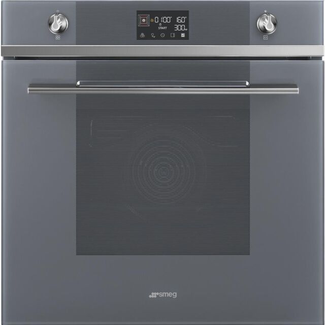 Smeg SO6102M2S 60cm Linea Speedwave XL Combi Microwave, Silver Glass
