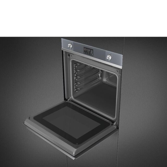 Smeg SO6102M2S 60cm Linea Speedwave XL Combi Microwave, Silver Glass