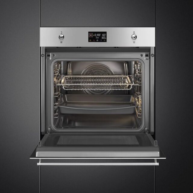 Smeg SO6302M2X 60cm Classic Speedwave XL Combi Microwave, Stainless Steel