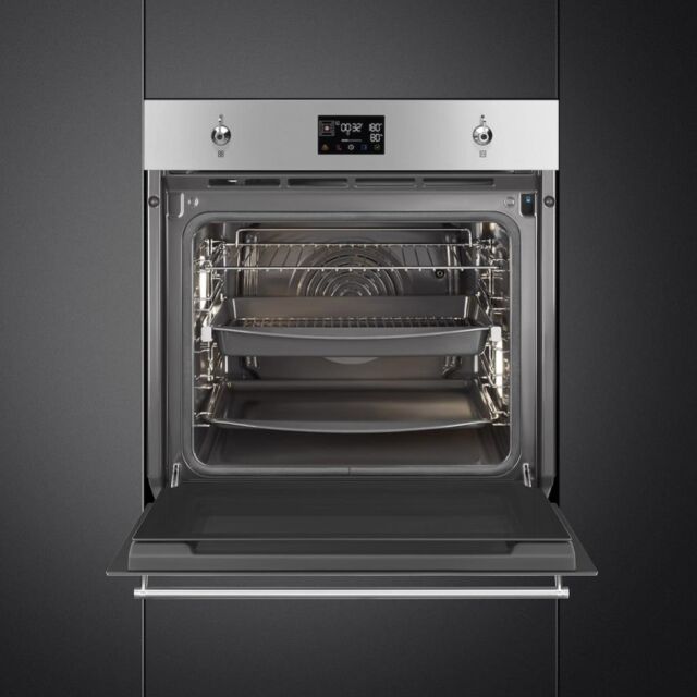 Smeg SOP6302S2PX 60cm Classic SteamOne Single Oven, Stainless Steel