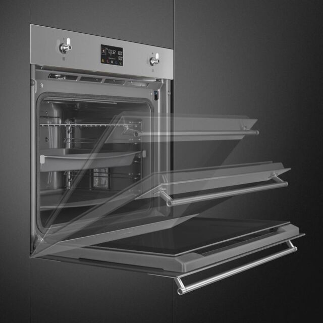 Smeg SOP6302S2PX 60cm Classic SteamOne Single Oven, Stainless Steel
