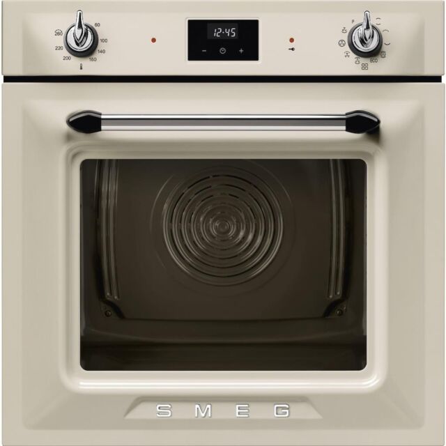 Smeg SOP6900TP 60cm Victoria Pyrolytic Single Oven, Cream