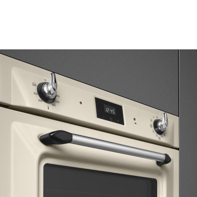 Smeg SOP6900TP 60cm Victoria Pyrolytic Single Oven, Cream