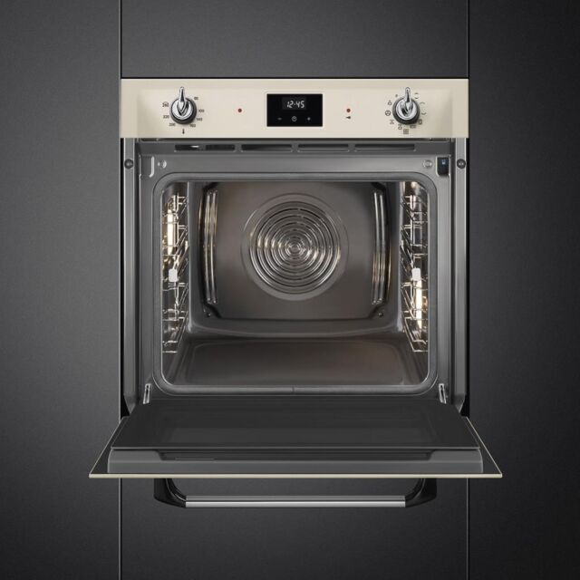 Smeg SOP6900TP 60cm Victoria Pyrolytic Single Oven, Cream