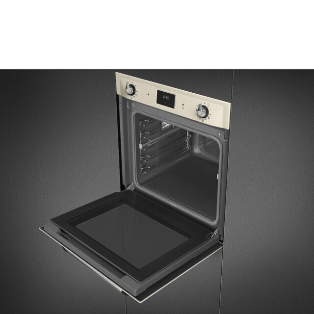Smeg SOP6900TP 60cm Victoria Pyrolytic Single Oven, Cream