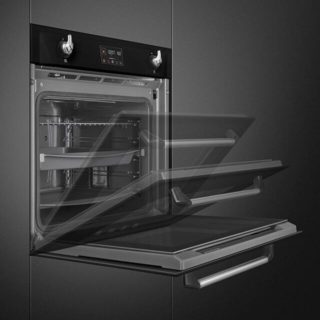 Smeg SOP6902S2PN 60cm Victoria Pyrolytic SteamOne Oven, Black