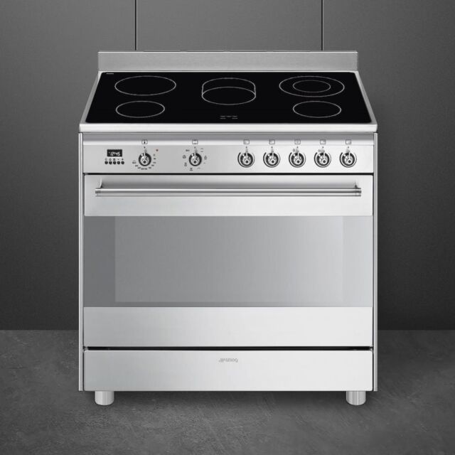Smeg SUK91CMX9 90cm Concert Electric Range Cooker, Stainless Steel