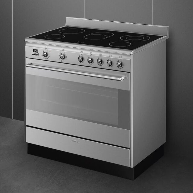 Smeg SUK91CMX9 90cm Concert Electric Range Cooker, Stainless Steel