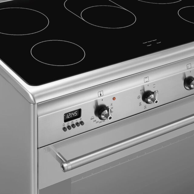 Smeg SUK91CMX9 90cm Concert Electric Range Cooker, Stainless Steel