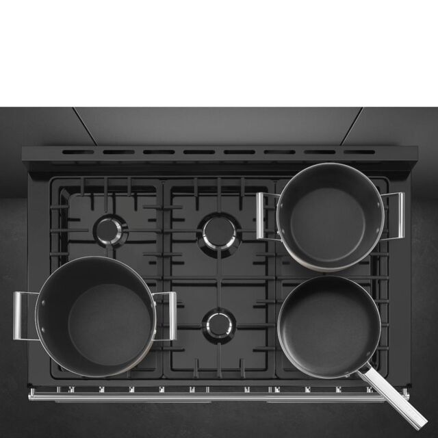 Smeg SY103 100cm Symphony Dual Fuel Range Cooker, Stainless Steel