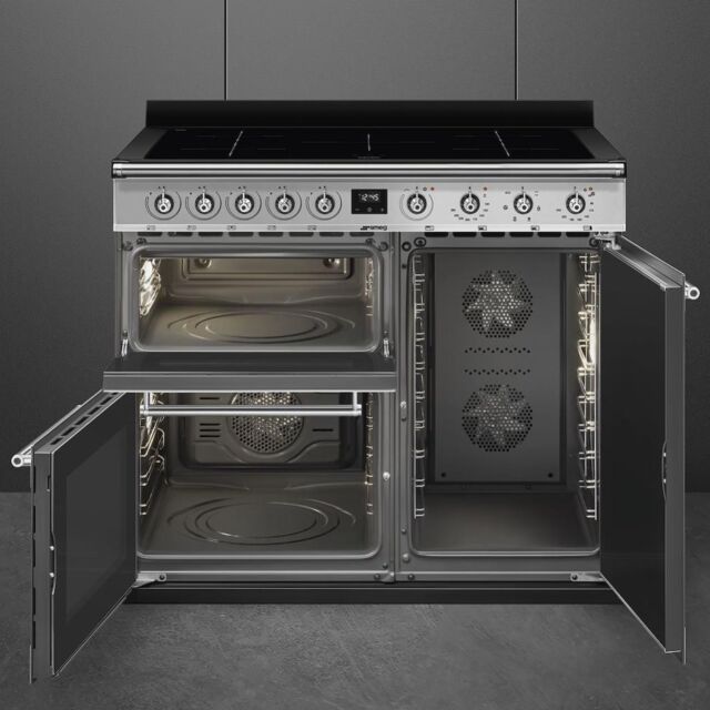 Smeg SY103I 100cm Symphony Electric Range Cooker, Stainless Steel