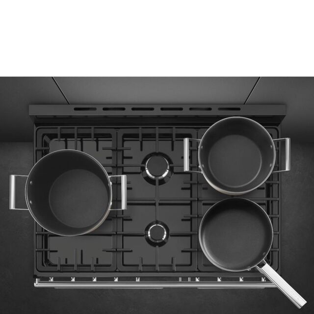 Smeg SY93-1 90cm Symphony Dual Fuel Range Cook, Eclipse Glass