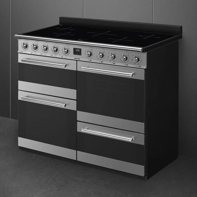 Smeg SYD4110I-1 110cm Symphony Electric Cooker, Eclipse Glass