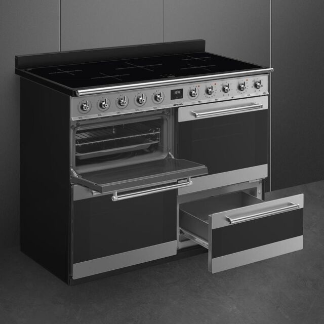 Smeg SYD4110I-1 110cm Symphony Electric Cooker, Eclipse Glass