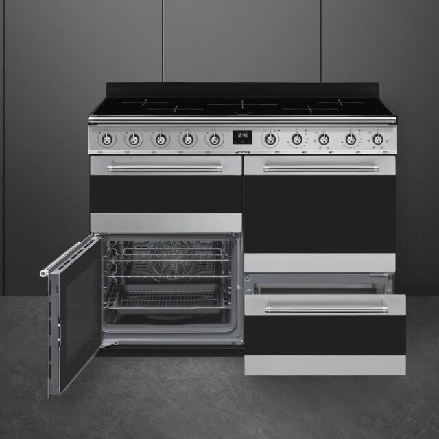 Smeg SYD4110I-1 110cm Symphony Electric Cooker, Eclipse Glass