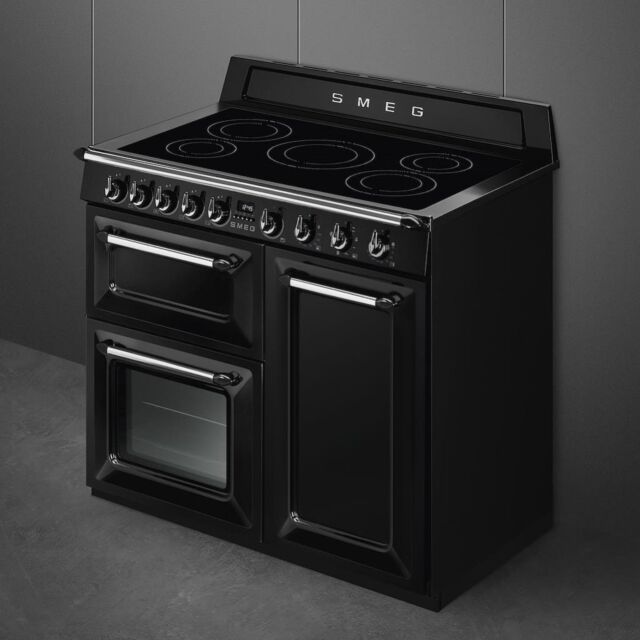 Smeg TR103IBL2 100cm Victoria Electric Range Cooker, Black