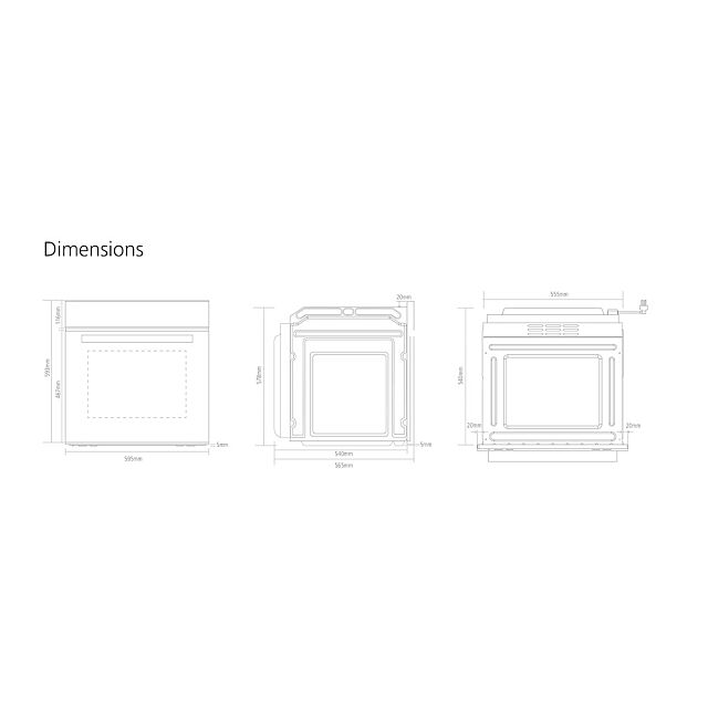 Caple C2106GM Built In Single Oven