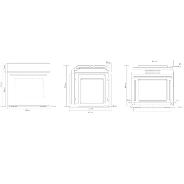 Caple C2234BK Built In Single Oven