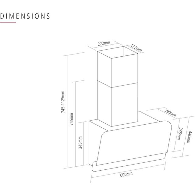 Caple OM600 Chimney Hood
