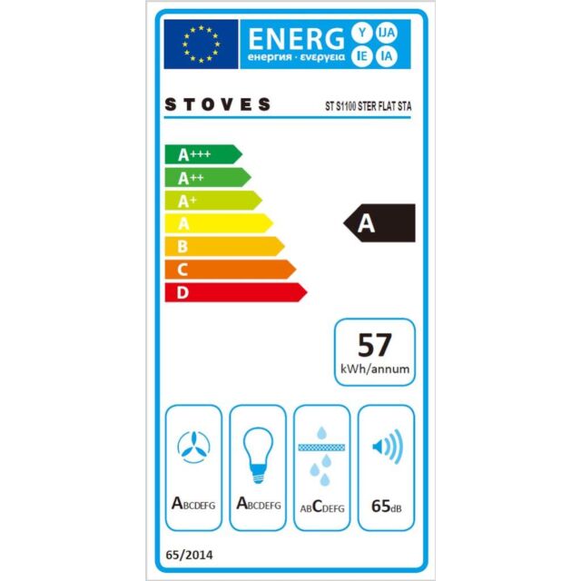 Stoves ST S1100 STER FLAT SS 110cm Flat Cooker Hood