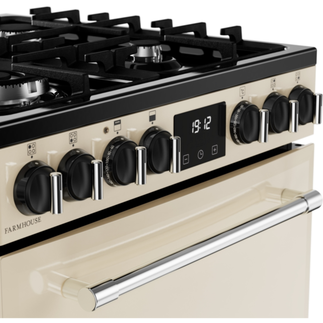 Belling MRA FARMHOUSE 60cm Dual Fuel Cooker with Double Oven - Cream