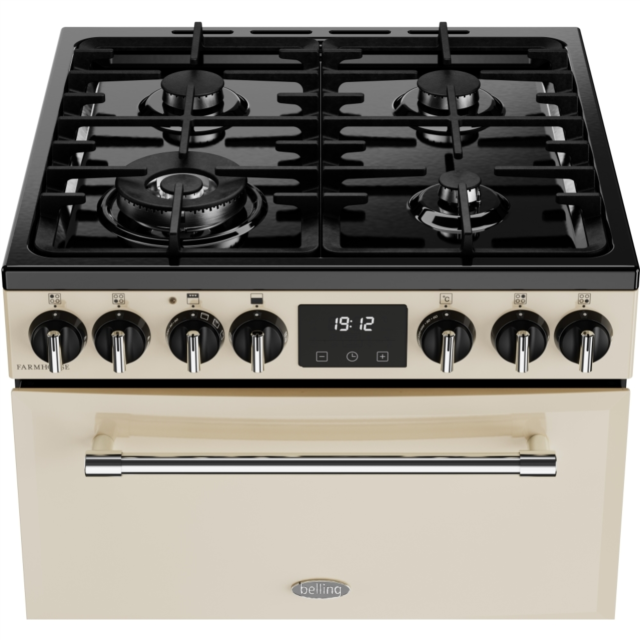 Belling MRA FARMHOUSE 60cm Dual Fuel Cooker with Double Oven - Cream