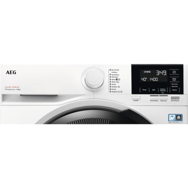 AEG LFR61842B 6000 Series Short Front Loading Full Size 8kg Washing Machine