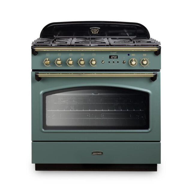 Rangemaster CLAS90FXDFFMG/B 90cm Dual Fuel Range Cooker