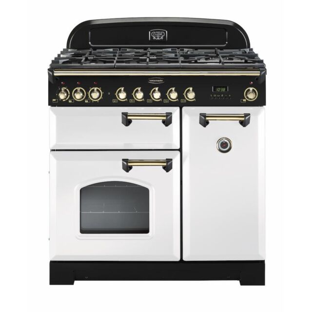 Rangemaster CDL90DFFWH/B 90cm Dual Fuel Range Cooker
