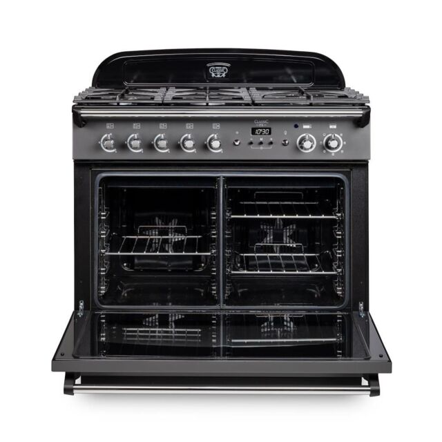 Rangemaster CLAS90FXDFFSL/B 90cm Dual Fuel Range Cooker