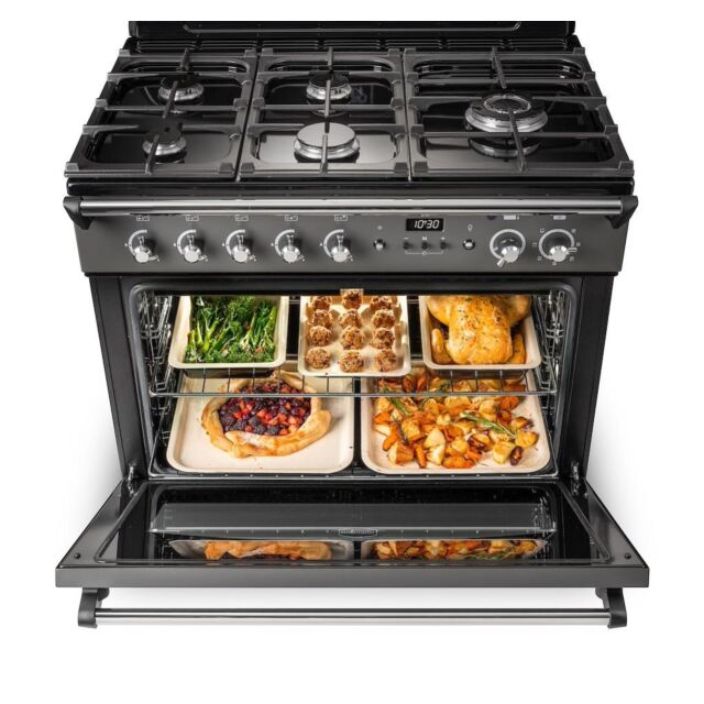 Rangemaster CLAS90FXDFFSL/B 90cm Dual Fuel Range Cooker