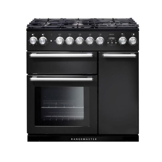 Rangemaster NEX90DFFCB/C 90cm Dual Fuel Range Cooker