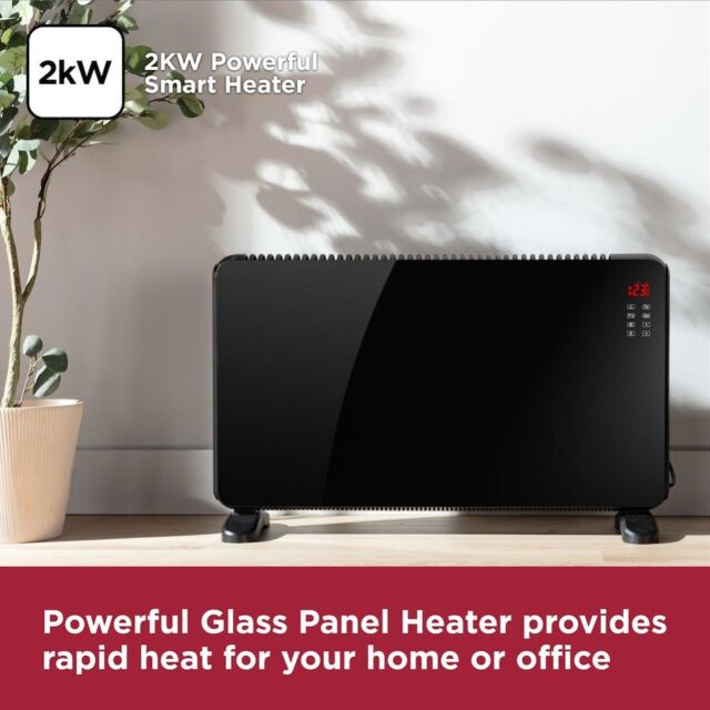 Black & Decker BXCV41011GB 2KW Smart Glass Panel Heater