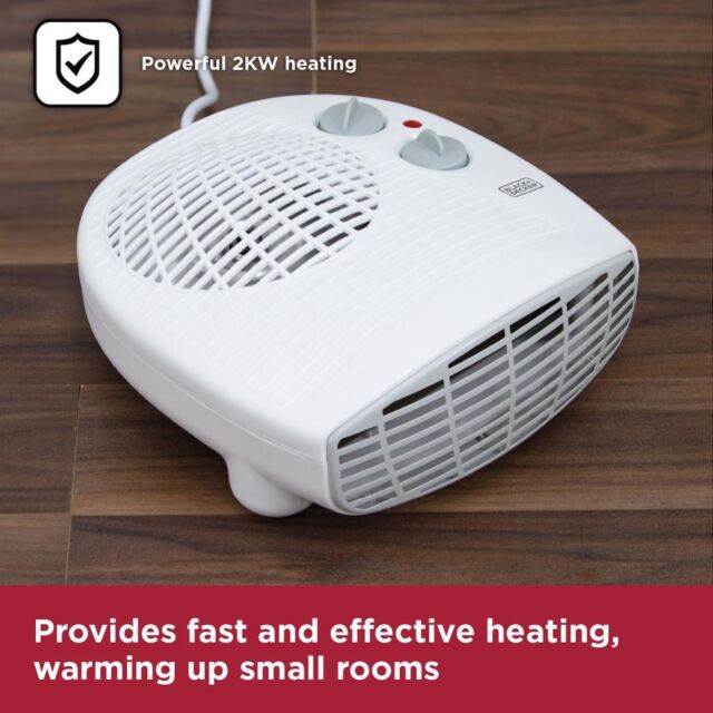 Black & Decker BXSH37005GB 2KW Flat Fan Heater