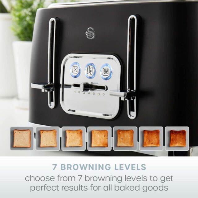 Swan ST19024BLK 4 Slice Serenity Toaster