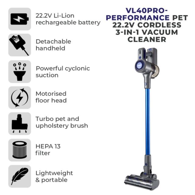 Tower T513004 VL40 Pro Pet 22.2V Cordless Vacuum Cleaner