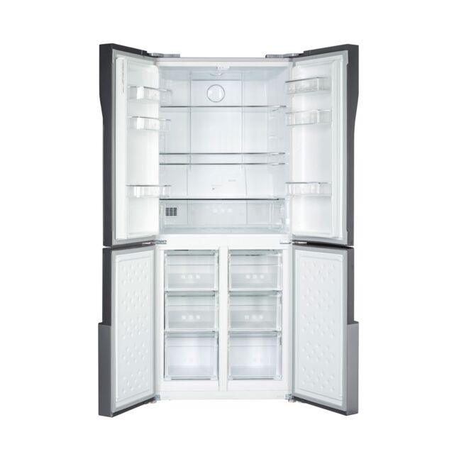Teknix TMD4801803S American 4 Door Side By Side Fridge Freezer - Silver