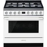 Smeg CPF9GPWH 90cm Portofino Dual Fuel Range Cooker, White