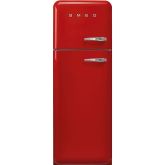 Smeg FAB30LRD5UK 60cm 50s Style Left Hand Hinge Freezer over Fridge, Red