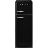 Smeg FAB30RBL5UK 60cm 50s Style Right Hand Hinge Freezer over Fridge, Black