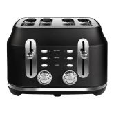 Rangemaster RMCL4S201BK Classic 4 Slice Toaster - Matt Black