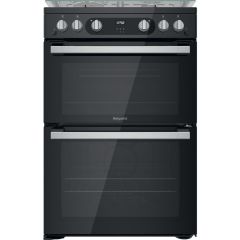 Hotpoint HDM67G0C2CB/UK Double Gas Cooker - Black
