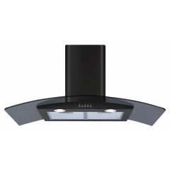 CDA ECP92BL 90cm Curved Glass Extractor